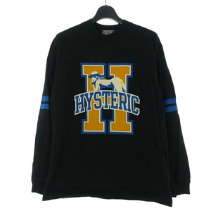 ヒステリックグラマー HYSTERIC GLAMOUR 24SS Hカレッジ プリント Tシャツ 長袖カットソー M ブラック 黒 02241CL02 メンズ