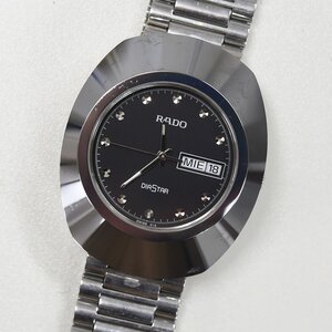 1円 可動品 腕時計 ラドー RADO ダイアスター 114.0391.3 クォーツ メンズ ブラック 同梱不可