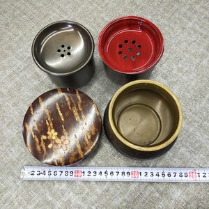 す2472 茶道具 建水 浄益? 茶こぼし 今泉堂 菓子器 桜皮 まとめ売り 在銘 煎茶道具 茶器 銅製 樺細工 伝統工芸