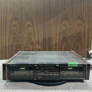 MYM6-135 激安 カセットデッキ PIONEER T-9090WRⅡ STEREO DOUBLE CASSETTE DECK 通電OK 中古現状品 ※3回再出品で処分