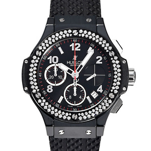 ウブロ HUBLOT ビッグバン ブラックマジック ダイヤモンド 342.CV.130.RX.114 ブラック文字盤 中古 腕時計 メンズ