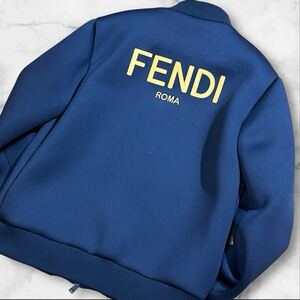 定価50万!!!現行超人気モデル!!!【フェンディ FENDI】極美品◎XL◎着心地◎ボンバージャケット バックロゴ ブルゾン ブラック 黒 50サイズ