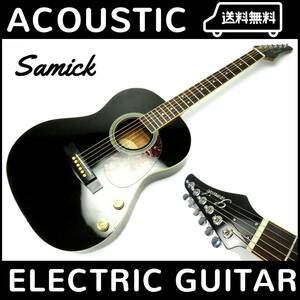 ★通電・音出しOK 希少6連ペグ Samick サミック FP-3 シングル エレキ ヘッド エレアコ アコースティック ギター イコライザー ストリート