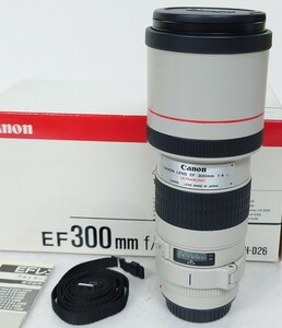 【R1-633】 美品 Canon LENS EF 300mm 1:4 L ULTRASONIC 単焦点 超望遠レンズ 通電OK 箱 付き ウルトラソニック 「K600」