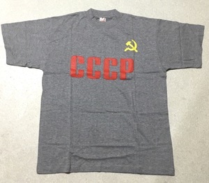 ΦΦ Tシャツ CCCP グレー サイズ40 ロシア製