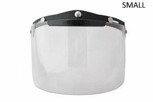 ★JET FLIP VISOR（ジェットフリップバイザー）ヘルメット シールド クリアー スモール フリップアップシールド 三点止め 曇り止め 英国製