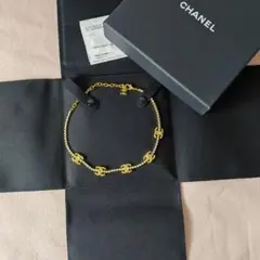 CHANEL CCマーク チェーン ゴールド ラインストーン ネックレス