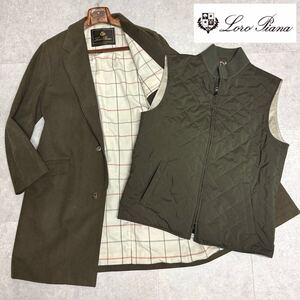 定価85万!!!【Loro Piana/ロロピアーナストームシステム】2WAY チェスターコート 極上カシミヤライナーベスト付き◎繊維の宝石!!! 秋冬 48