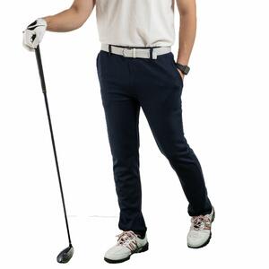 GOLF スウェット 伸縮 パンツ ネイビー/M ゴルフ ゴルフウェア スポーツウェア 秋 春 ストレッチ 伸縮 スウェット 在宅 テレワーク