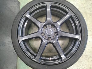 ワーク エモーションT7R 18x7.5J +47 PCD114.3 5H ZIII 225/40R18 シビック インテグラ タイプR FD2 DC5