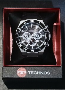 TECHNOS テクノスメンズ腕時計 T8B15BB　★美品★【送料無料】 売筋腕時計　Men