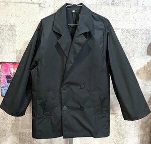 美品 マウジー X デサント DM OVER SHORT TRENCH COAT 黒 MOUSSY DESCENTE