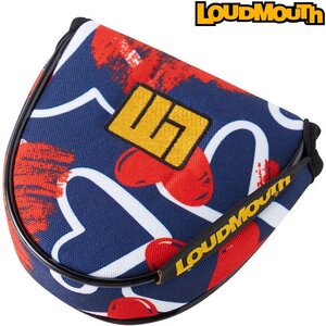 ★Loudmouth ラウドマウス LM-HC0011 パターカバー マレットタイプ用 Scribble Hearts Navy（336）★送料無料★