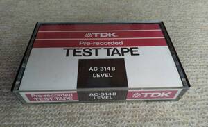 ☆　ＴＤＫ TEST TAPE (CASSETTE) [AC-314B LEVEL] カセットデッキ テストテープ　☆ 