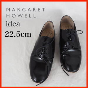 OK0967*MARGARET HOWELL idea*マーガレット・ハウエル アイディア*レディースレースアップシューズ*22.5cm*黒