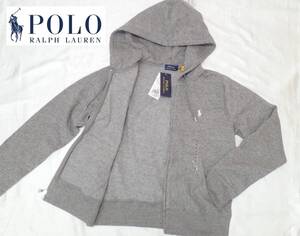 1284A[A]タグ付きデッドストック品♪POLO RALPH LAUREN◆ポロラルフローレン/ジップアップパーカー フーディー スウェット/Mサイズ/グレー