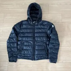 MONCLER フード付ライトダウンジャケット ネイビー