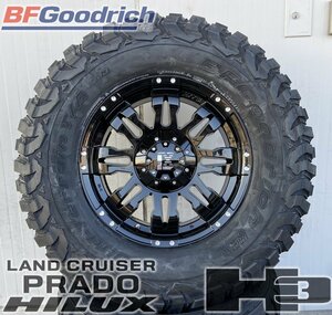 120 150 プラド FJ サバーバン タホ Ｈ3 ハイラックス サーフ タイヤホイール 17インチ Balano BF グッドリッチ KM3 285/70R17 265/70R17