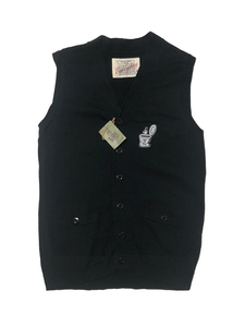 美品! SIRANO BROS(シラノブロス) Old Fart Knit Vest “Seat of Honor” Black (オールドファート・ニットベスト シートオブオナー) S