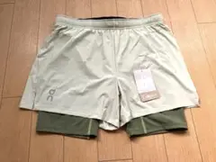 ON pace shorts M カーキ　メンズ　インナー　ランニングショーツ