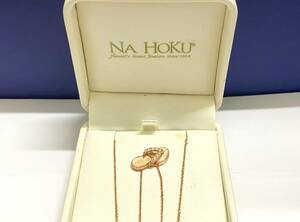 ★ピンクゴールド★ ダイヤモンド ネックレス 14Ｋ 比重〇 ＮＡ ＨＯＫＵ ハワイアンジュエリー サンダルモチーフ 14金 オシャレ ゴールド