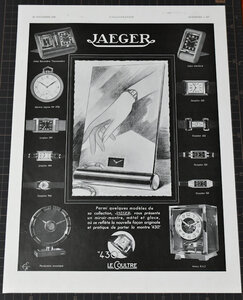 JAEGER-LECOULTRE　ジャガー・ルクルト　１９３５年　オリジナル　フランス雑誌広告　フランス