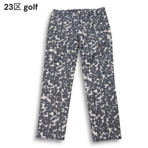 23区 GOLF ゴルフ 秋冬 裏地付き★ 花柄 ストレッチ パンツ スラックス Sz.L　メンズ HOMME オム　I4B01626_9#Q