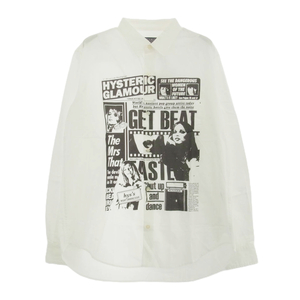 HYSTERIC GLAMOUR ヒステリックグラマー 02213AH11 DAILY HYSTERIC レギュラーカラー プリント シャツ 長袖 【極上美品】【中古】