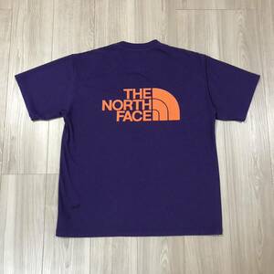 THE NORTH FACE BEAMS LABEL OUTDOOR UTILITY TEE PURPLEノースフェイス ビームス コラボ 別注 パープル オレンジ バック プリント Tシャツ