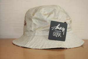 ★STUSSY★ステューシーバケットハットリバーシブル未使用タグ付きヴィンテージ送料無料!!