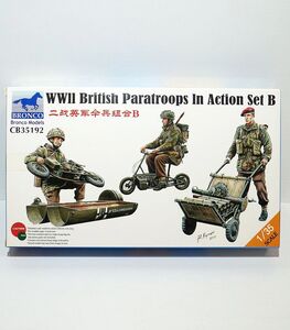 ブロンコモデル 1/35 CB35192 イギリス 空挺部隊 Bセット WWⅡ 兵士 ウェルバイク 輸送カート エッチング プラモデル フィギュア 模型