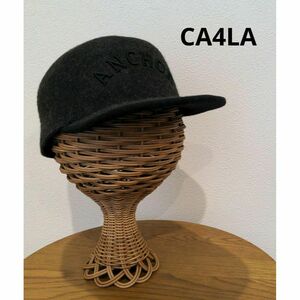 CA4LA カシラ アーチロゴ ウールキャップ レディース 帽子 チャコール