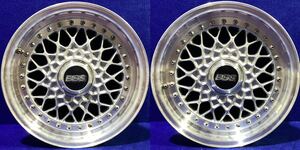 BBS RS176＊15インチ＊鍛造ホイール＊15x7J/オフセット+14/PCD114.3-5H＊2本セット＊3ピース!