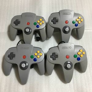 N64 ニンテンドー64 コントローラ グレー 4台セット ② ニンテンドウ64