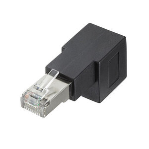 まとめ得 【5個セット】 サンワサプライ RJ-45L型変換アダプタ(下出し カテゴリ6A STP) ADT-RJ6A-LDX5 x [2個] /l