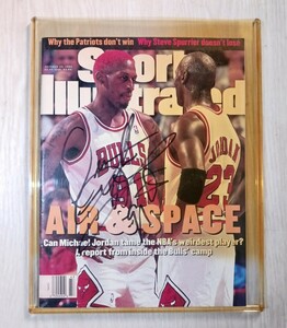 超レア　デニス・ロッドマン　直筆サイン　マイケルジョーダン　バスケットボール　 Michael Jordan Dennis Rodman 雑誌　本 NBA 　(C)