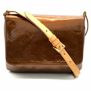 1円 良品 LOUISVUITTON ルイヴィトン ヴェルニ トンプソンストリート ブロンズ ショルダー バッグ エナメル ブラウン系 k2180