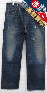 3P8680/未使用品 RRL R01 バックルバックペインターデニムパンツ USA製