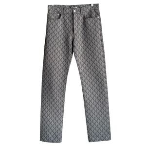 極美品 DIOR homme 23FW CD DIAMOND デニムパンツ 31 グレー ディオール 総柄 パンツ ダイヤモンド