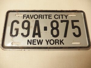 0920564a【NEW YORK FAVORITE CITY ニューヨーク ナンバープレート】33×16.5cm程度/中古品