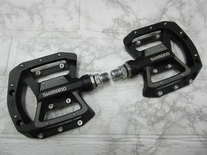 W.24.F.12　TO　★送料230円定額☆　フラットペダル　SHIMANO　PD-GR500　ブラック　ペア　USED　☆