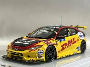 TSM Model 1/43 ホンダ シビック Type R 2018 WTCR Boutsen Ginion Racing トム・コロネル