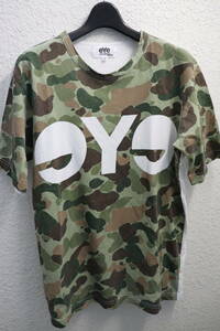 即決 2009SS eye JUNYA WATANABE MAN COMME des GARCONS ジュンヤワタナベ コムデギャルソン 09SS ロゴ＆迷彩 カモフラ柄 Tシャツ メンズ S