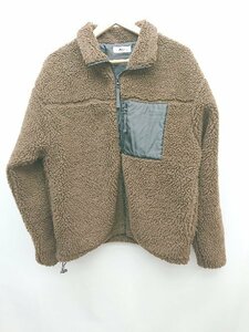 ◇ WEGO ウィゴー ジップアップ ボア ゆったり 長袖 ブルゾン ジャンパー サイズＭ ブラウン レディース メンズ P