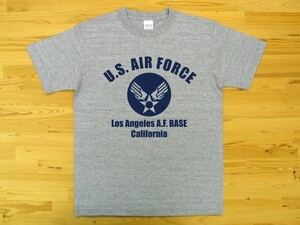 U.S. AIR FORCE 杢グレー 5.6oz 半袖Tシャツ 紺 M ミリタリー エアフォース アメリカ空軍