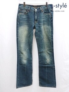 J532 [人気] SEVEN FOR ALL MANKIND セブンフォーオールマンカインド ブーツカットデニムパンツ 27 インディゴ U0705019U-G | G★