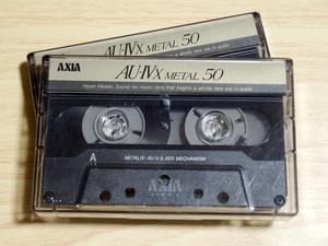 使用済みカセットテープ・AXIA AU-Ⅳx METAL 50 × 2本　　TYPE Ⅳ / メタルポジション