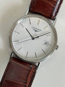 j54◆LONGINES ロンジン◆腕時計 L4.720.4 文字盤ホワイト クオーツ カレンダー 動作品