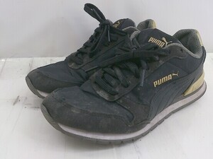 ◇ PUMA プーマ ST RUNNER V2 NL BG 365293-39 スニーカー シューズ サイズ 23cm ブラック ゴールド レディース E