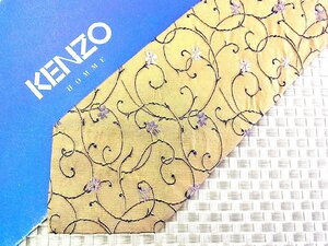 ♪1649S♪新品【刺繍 花 植物 柄】ケンゾー【KENZO】ネクタイ